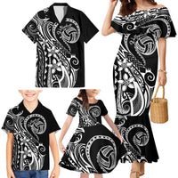 Polynesia Beach Volleyball Personalized Family Matching Mermaid Dress and Hawaiian Shirt Basic