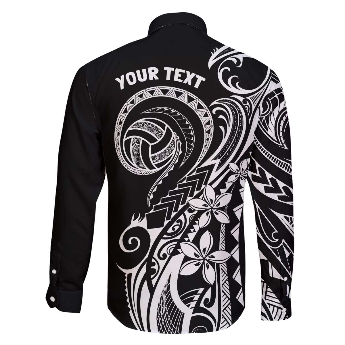 Polynesia Beach Volleyball Personalized Family Matching Off The Shoulder Long Sleeve Dress and Hawaiian Shirt Basic