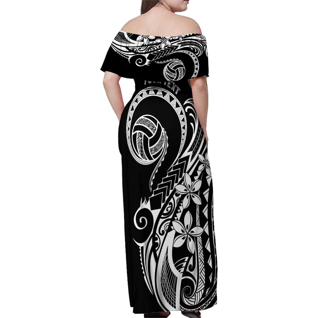 Polynesia Beach Volleyball Personalized Family Matching Off Shoulder Maxi Dress and Hawaiian Shirt Basic