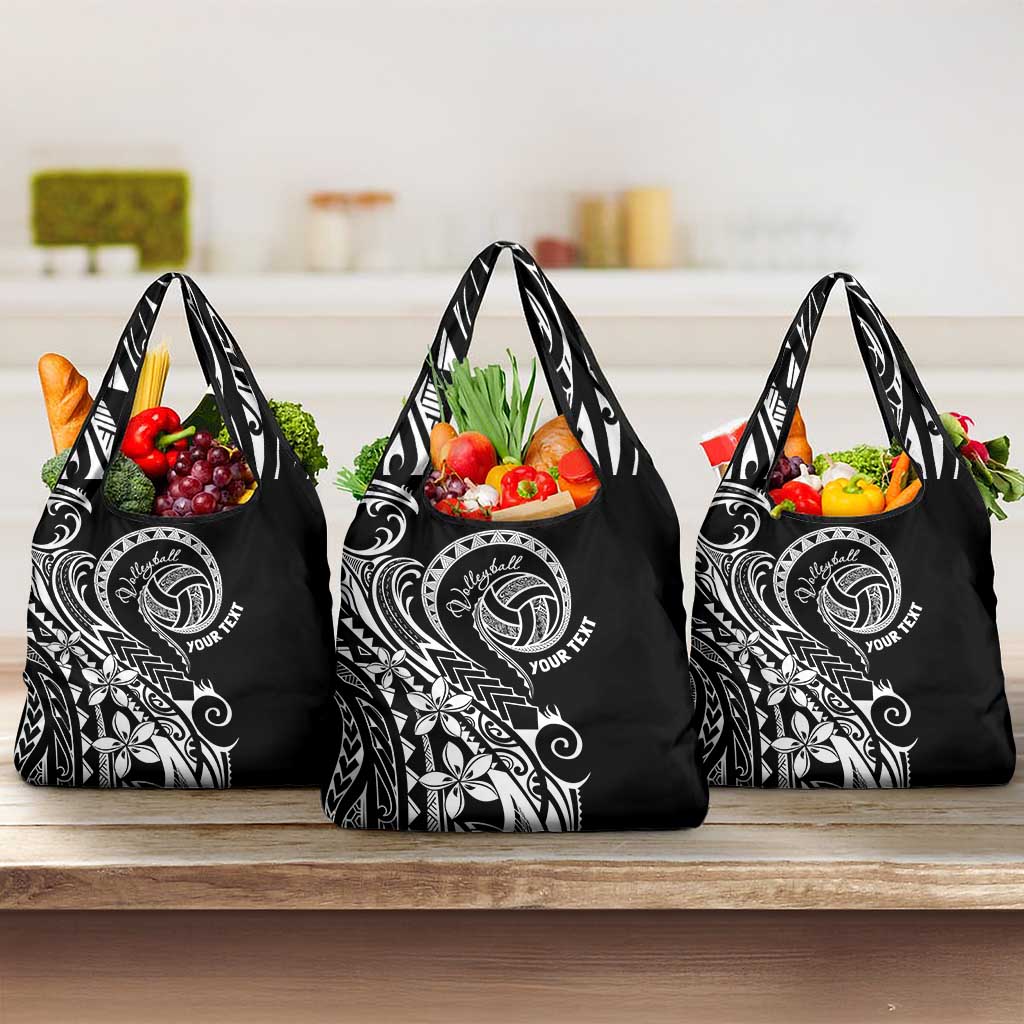 Polynesia Beach Volleyball Personalized Grocery Bag Basic