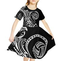 Polynesia Beach Volleyball Personalized Kid Short Sleeve Dress Basic