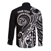 Polynesia Beach Volleyball Personalized Long Sleeve Button Shirt Basic