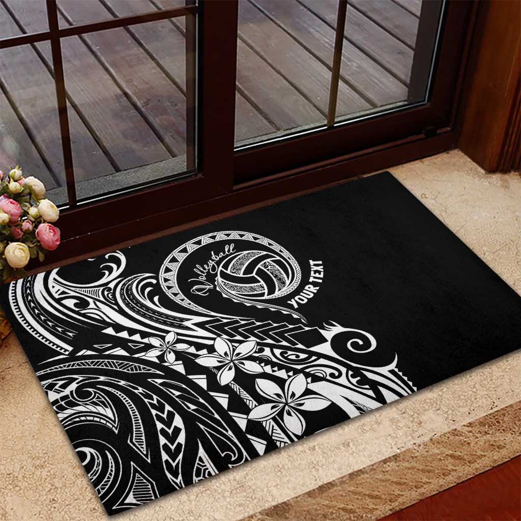 Polynesia Beach Volleyball Personalized Rubber Doormat Basic