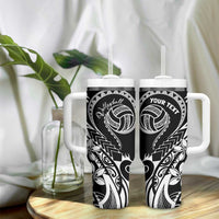Polynesia Beach Volleyball Personalized Tumbler With Handle Basic