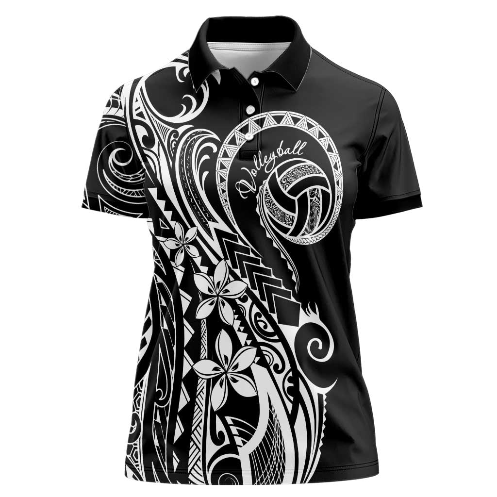 Polynesia Beach Volleyball Personalized Women Polo Shirt Basic LT7 Female Black - Polynesian Pride