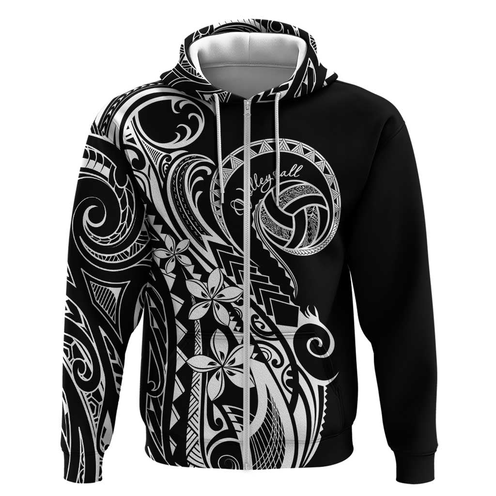 Polynesia Beach Volleyball Personalized Zip Hoodie Basic LT7 Zip Hoodie Black - Polynesian Pride