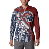 Polynesia Beach Volleyball Personalized Button Sweatshirt Special