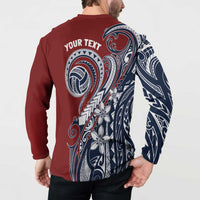 Polynesia Beach Volleyball Personalized Button Sweatshirt Special