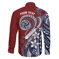 Polynesia Beach Volleyball Personalized Family Matching Off The Shoulder Long Sleeve Dress and Hawaiian Shirt Special