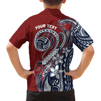 Polynesia Beach Volleyball Personalized Family Matching Off Shoulder Short Dress and Hawaiian Shirt Special