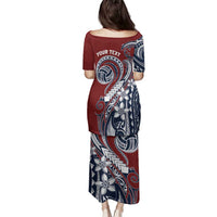 Polynesia Beach Volleyball Personalized Family Matching Puletasi and Hawaiian Shirt Special