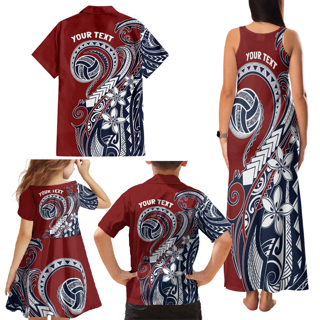 Polynesia Beach Volleyball Personalized Family Matching Tank Maxi Dress and Hawaiian Shirt Special