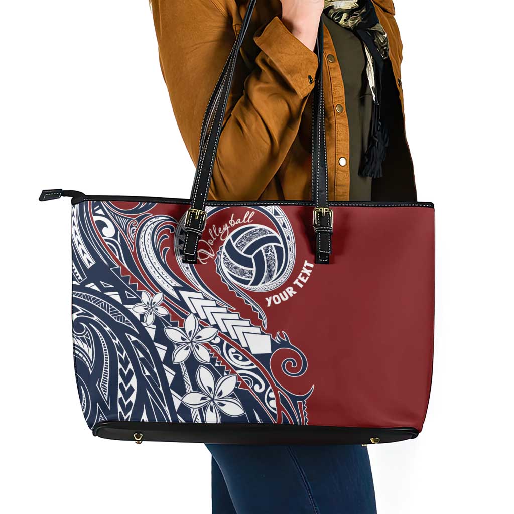 Polynesia Beach Volleyball Personalized Leather Tote Bag Special