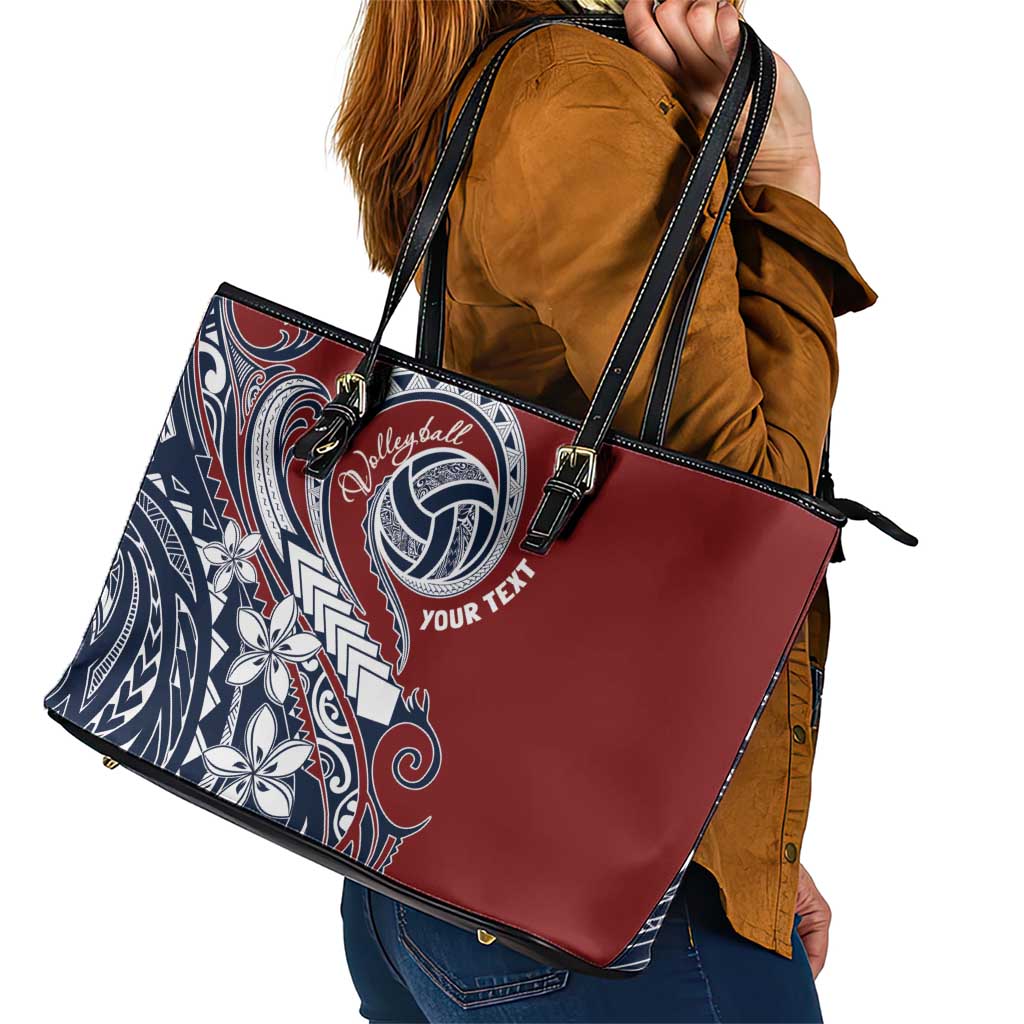 Polynesia Beach Volleyball Personalized Leather Tote Bag Special