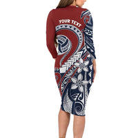 Polynesia Beach Volleyball Personalized Long Sleeve Bodycon Dress Special