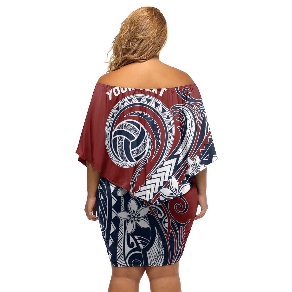 Polynesia Beach Volleyball Personalized Off Shoulder Short Dress Special