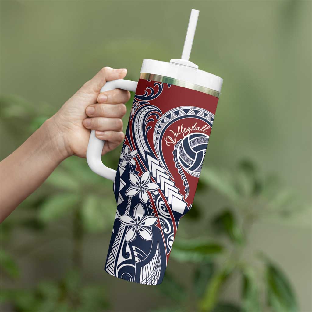 Polynesia Beach Volleyball Personalized Tumbler With Handle Special