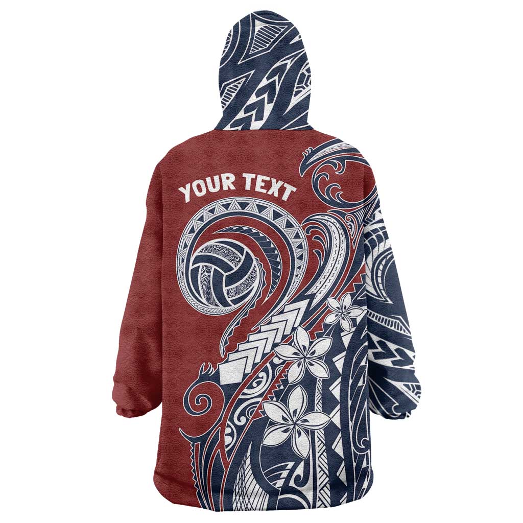 Polynesia Beach Volleyball Personalized Wearable Blanket Hoodie Special
