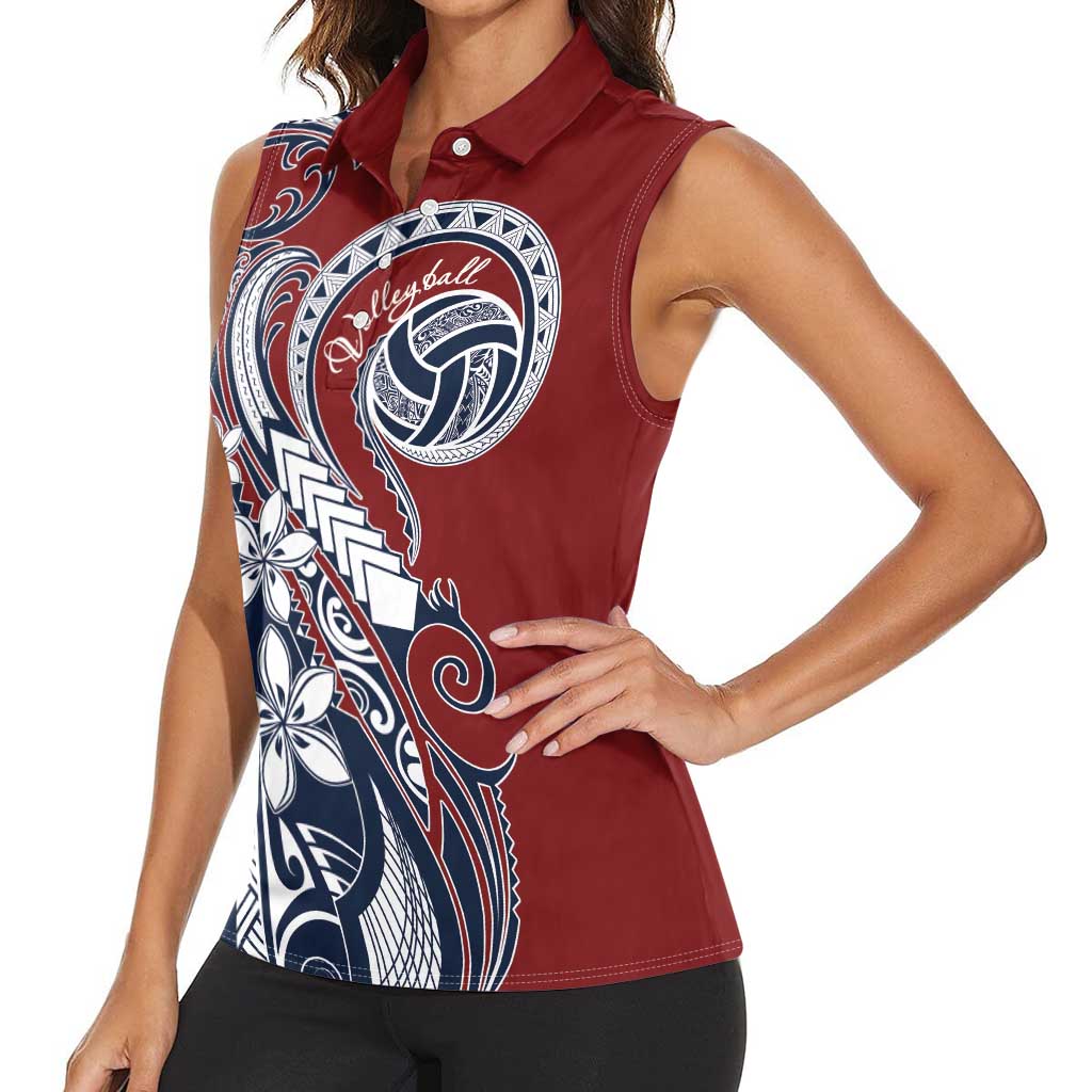 Polynesia Beach Volleyball Personalized Women Sleeveless Polo Shirt Special