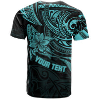 Custom Fathers Day Polynesian T Shirt Best Dad Ever Turquoise LT7 - Polynesian Pride