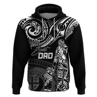 Custom Fathers Day Fiji Hoodie Polynesian Dad & Kid LT7 Pullover Hoodie Black - Polynesian Pride