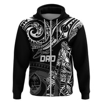 Custom Fathers Day Guam Hoodie Polynesian Dad & Kid LT7 Zip Hoodie Black - Polynesian Pride