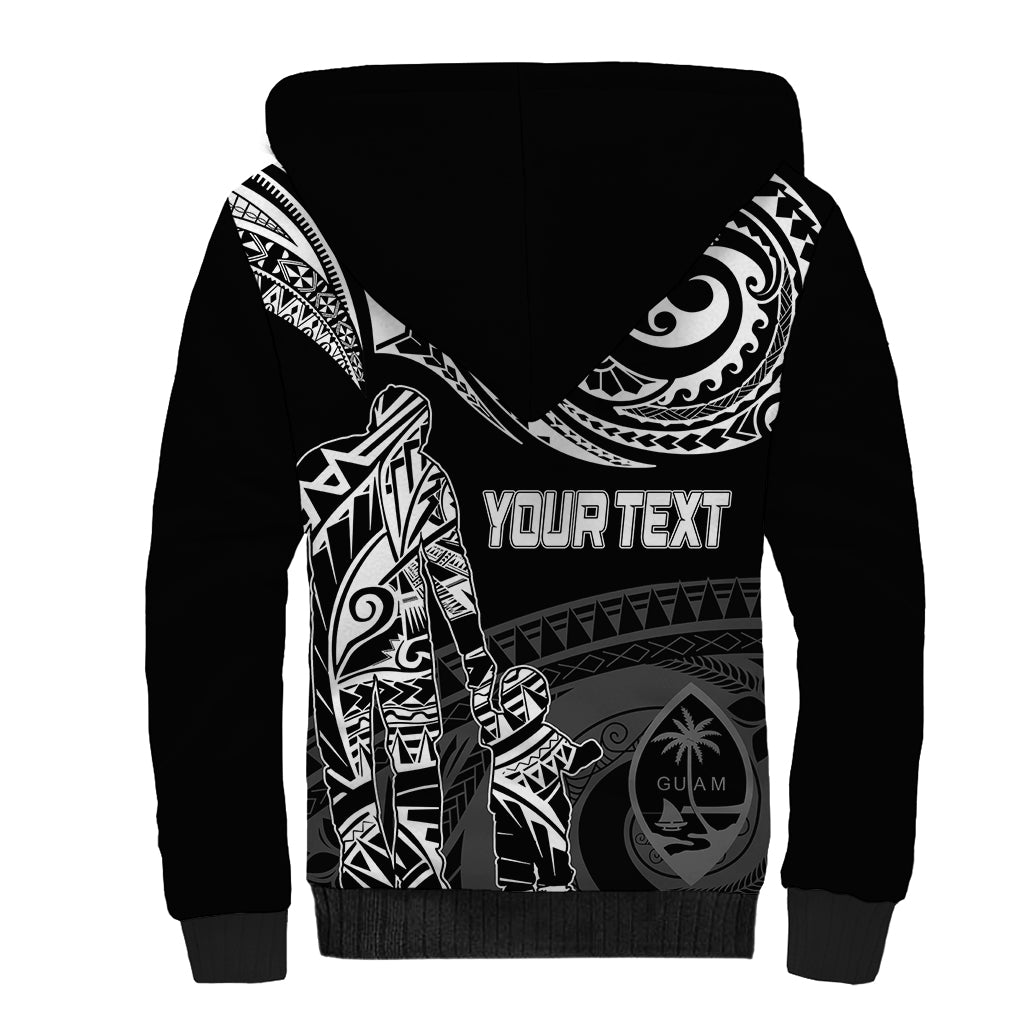 Personalised Father's Day Guam Sherpa Hoodie Polynesian Dad & Kid LT7 - Polynesian Pride