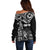 Personalised Father's Day Samoa Off Shoulder Sweater Polynesian Dad & Kid LT7 - Polynesian Pride