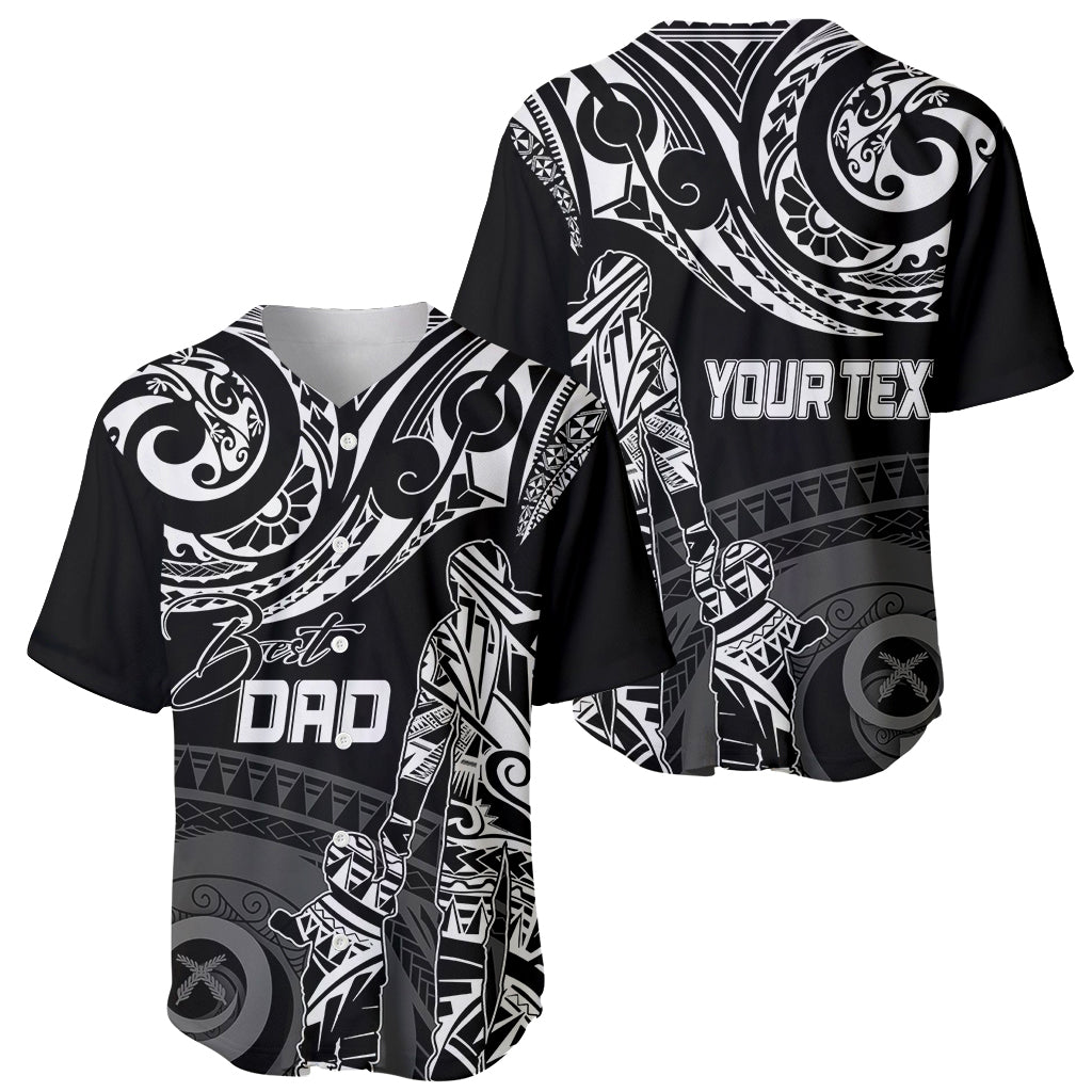 Personalised Father's Day Vanuatu Baseball Jersey Polynesian Dad & Kid LT7 - Polynesian Pride