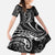 Polynesia Plumeria Lei Family Matching Summer Maxi Dress and Hawaiian Shirt Black Curves Motif