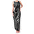 Polynesia Plumeria Lei Family Matching Tank Maxi Dress and Hawaiian Shirt Black Curves Motif