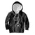 Polynesia Plumeria Lei Kid Hoodie Black Curves Motif