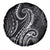 Polynesia Plumeria Lei Spare Tire Cover Black Curves Motif