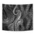 Polynesia Plumeria Lei Tapestry Black Curves Motif