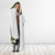 Polynesia Plumeria Lei Hooded Blanket Black Gold Curves Motif