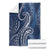 Polynesia Plumeria Lei Blanket Navy Blue Curves Motif