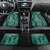 Polynesia Plumeria Lei Car Mats Sage Green Curves Motif
