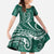 Polynesia Plumeria Lei Family Matching Off Shoulder Maxi Dress and Hawaiian Shirt Sage Green Curves Motif