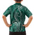 Polynesia Plumeria Lei Family Matching Summer Maxi Dress and Hawaiian Shirt Sage Green Curves Motif
