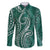 Polynesia Plumeria Lei Family Matching Summer Maxi Dress and Hawaiian Shirt Sage Green Curves Motif