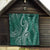 Polynesia Plumeria Lei Quilt Sage Green Curves Motif