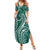 Polynesia Plumeria Lei Summer Maxi Dress Sage Green Curves Motif