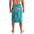 Polynesia Plumeria Lei Lavalava Teal Curves Motif