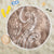 Polynesia Plumeria Lei Beach Blanket Beige Curves Motif