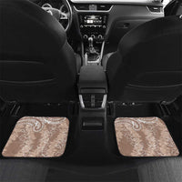 Polynesia Plumeria Lei Car Mats Beige Curves Motif
