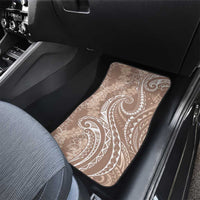 Polynesia Plumeria Lei Car Mats Beige Curves Motif