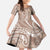 Polynesia Plumeria Lei Family Matching Summer Maxi Dress and Hawaiian Shirt Beige Curves Motif
