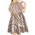 Polynesia Plumeria Lei Kid Short Sleeve Dress Beige Curves Motif