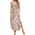 Polynesia Plumeria Lei Summer Maxi Dress Beige Curves Motif