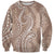 Polynesia Plumeria Lei Sweatshirt Beige Curves Motif